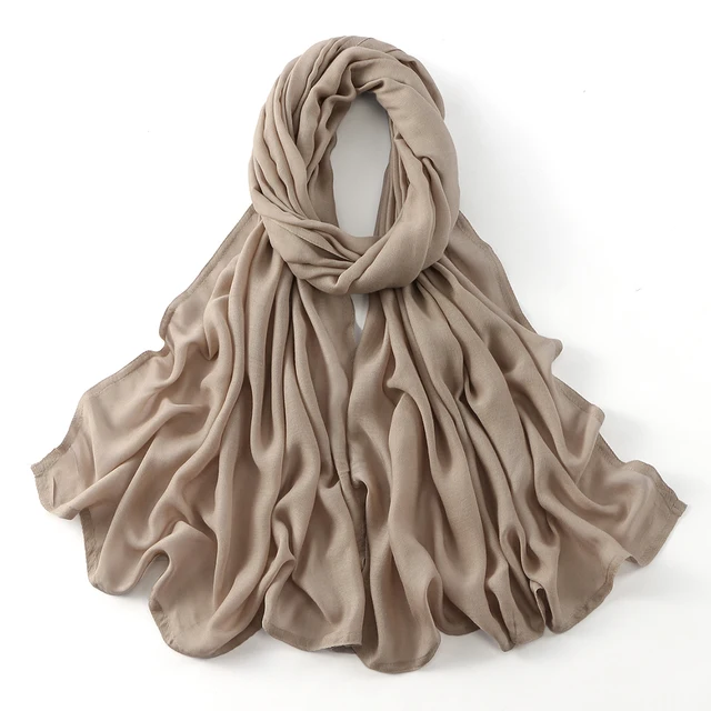 185*75 cm musulman Modal Hijab rayonne coton châles pour femmes mince plaine écharpe grande taille foulard islamique Turban bandeau