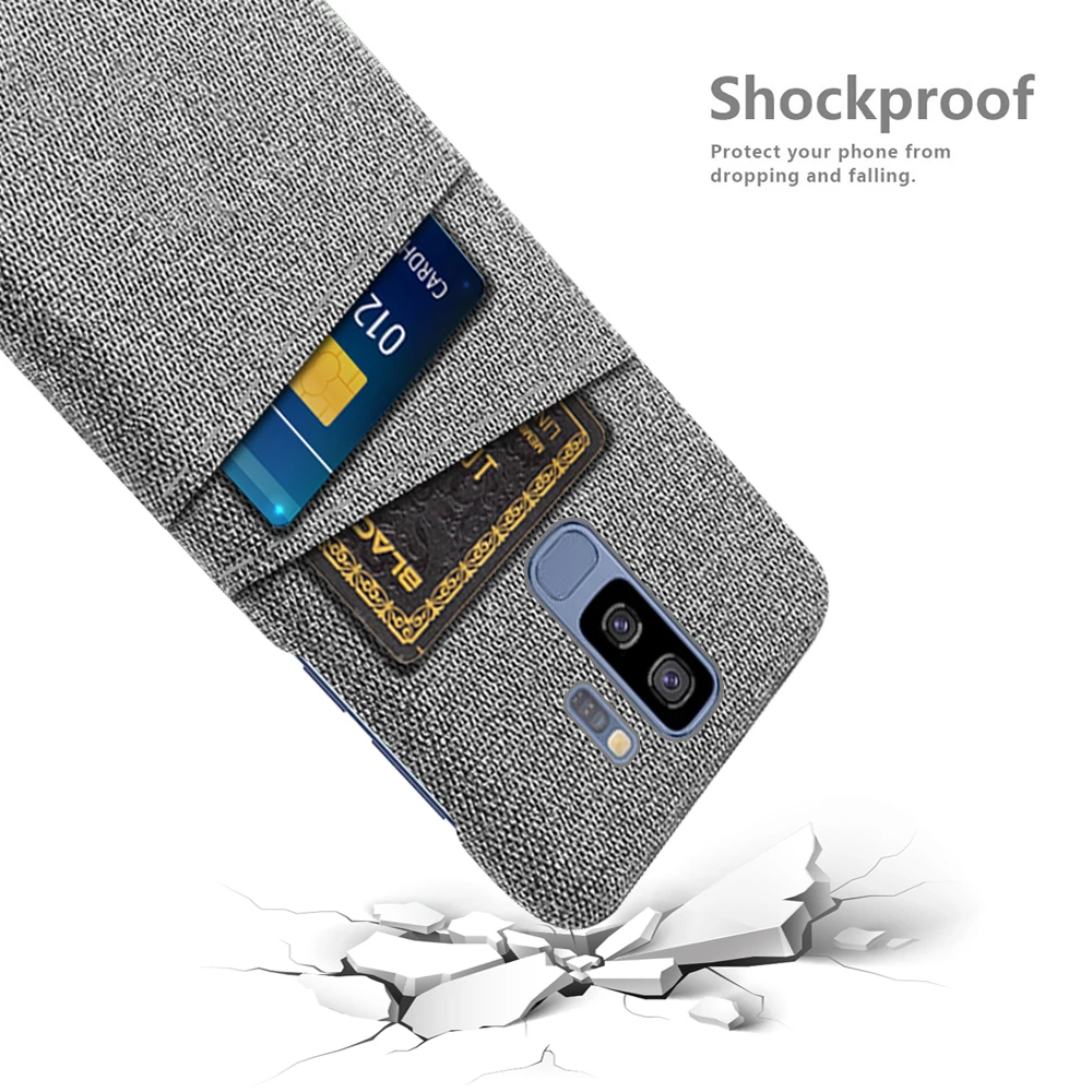 Custodia In Tessuto Per Samsung Galaxy S9 Plus Cover Business Di Lusso In Tessuto Dual Card Per Galaxy S9 S9 + S9 Plus S9Plus Funda Coque