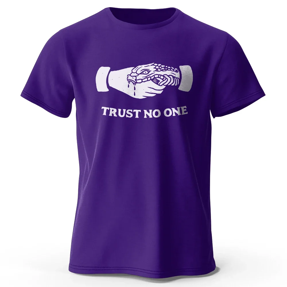 

Футболка мужская с принтом Trust No One, 100% хлопок, большие размеры
