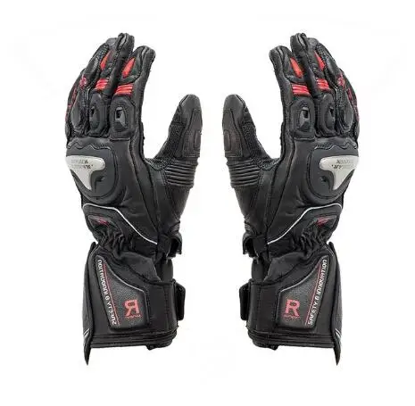 

Motorcycle Gloves Vemar Long Leather Guantes Touch Screen Phone Enduro Off Road Luvas Gift Moto ATV Black Red Gants For Men