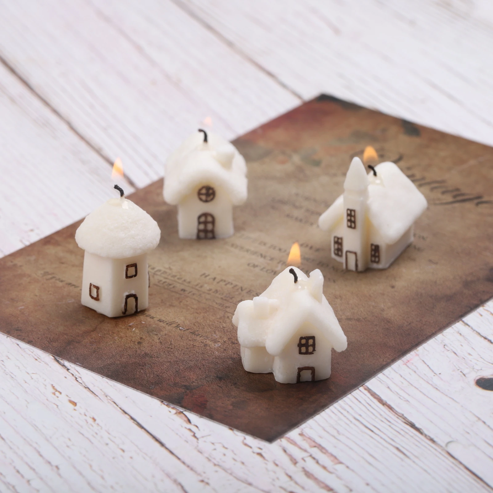 House Candle Holder Decoration Silicone Molds For Crafts 3d Fondant