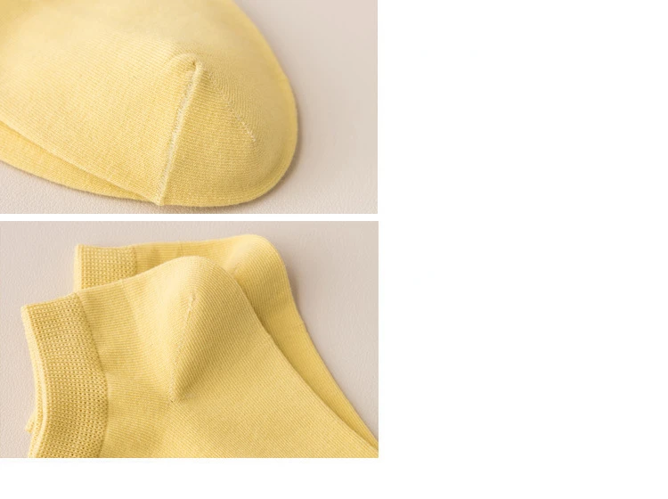 10Pairs Women's Spring and Summer Solid Color Combed Cotton Boat Socks with Boneless Seam Head, Simple Short Tube  Candy socks