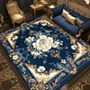 European Luxury Blue Soft Carpet Living Room Decoration Sofa Coffee Table Side Large Area Rug Bedroom Bedside Non-slip Floor Mat 4