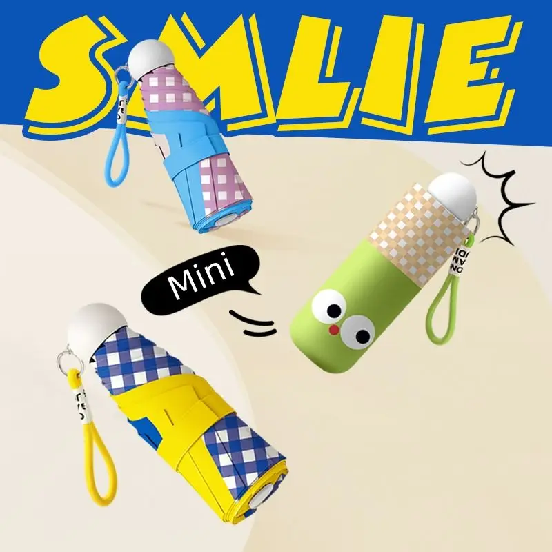 Five Fold Umbrella Hand Opened Sun Protection UV Resistant Korean Women Personalized Creative Trend Mini Pocket Umbrella