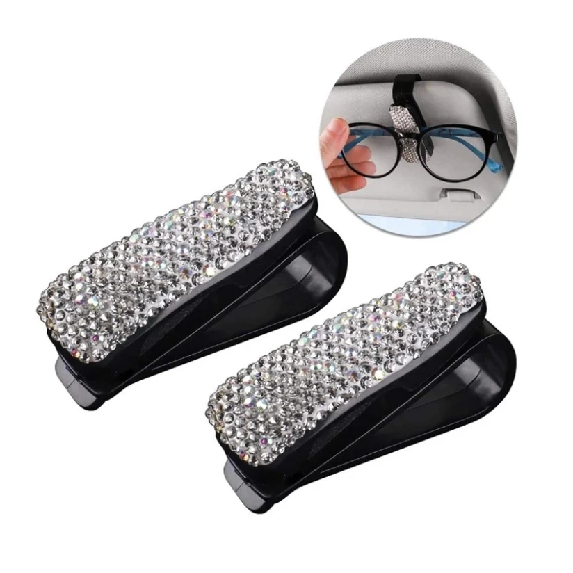 Car Eyeglasses Storage Holder For Universal Auto Sun Visor Sunglasses Storage Holders Card Ticket Clip Holders Cases Accessories