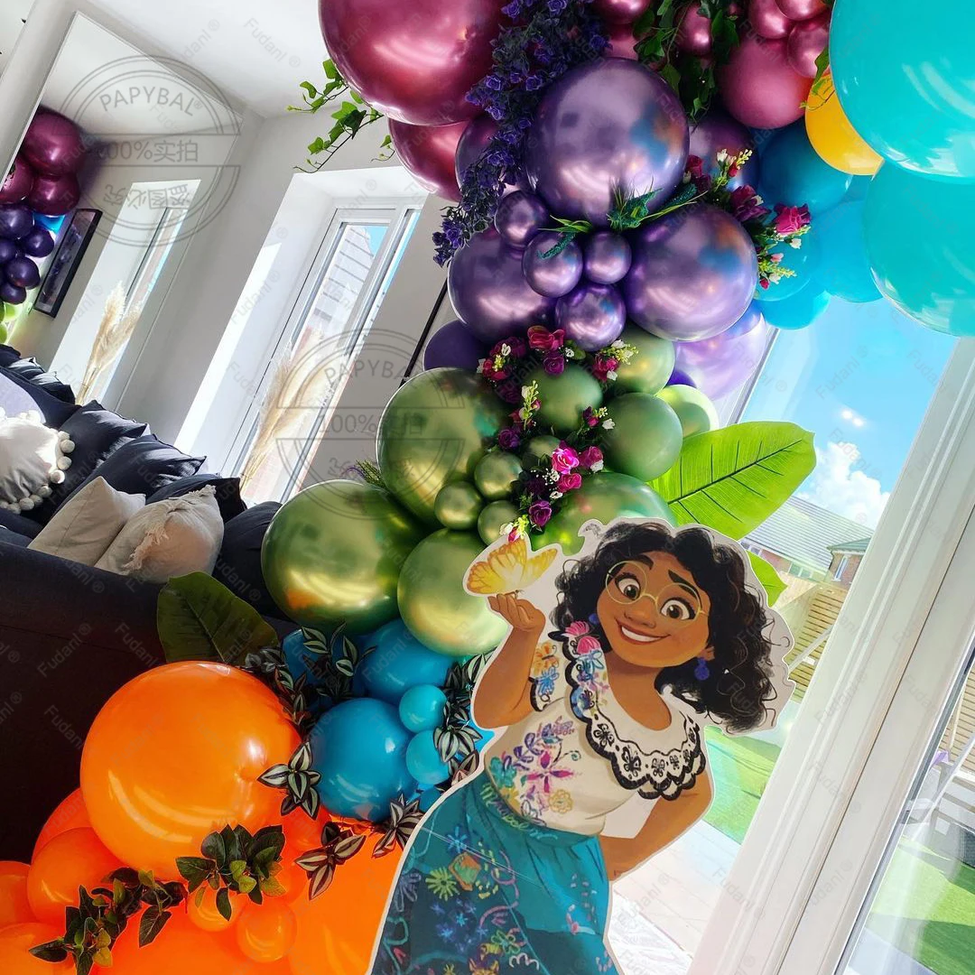Ballons en arc thème Disney Encanto mirabo, 145 pièces, Kit de guirlande  pour enfants, décoration de