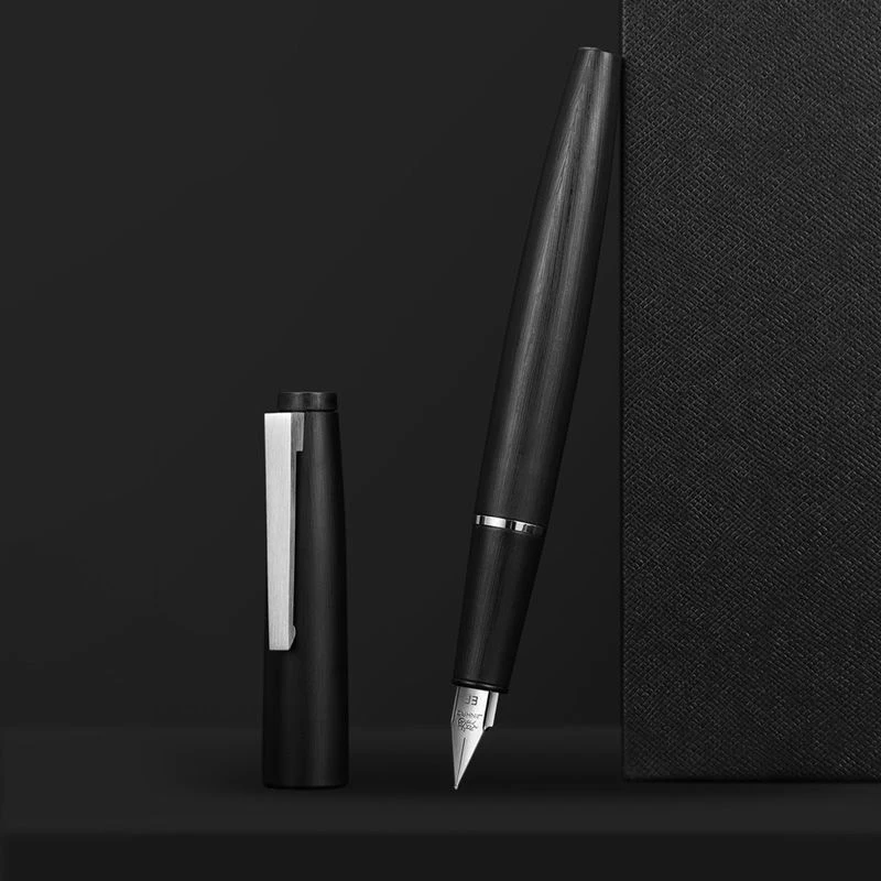 Jinhao 80 시리즈 블랙 만년필, 엑스트라 파인 0.3 0.38 0.5mm, EF F 펜촉, 필기구, 실버 클립, 사무용품, 문구