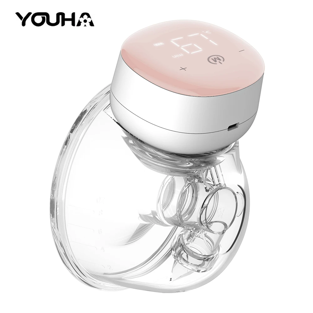 YOUHA Wearable Breast Pumps Hands Free Electric Breast Pump Portable Low Noise Comfort Milk Collector for Breastfeeding BPA-free electric breast pump