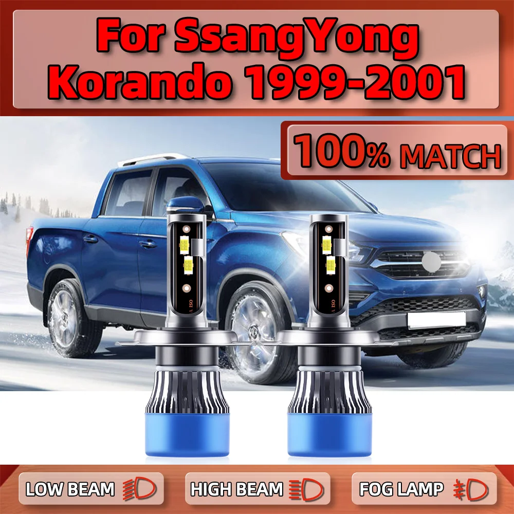 

Canbus LED Headlight Bulbs 120W 20000LM Turbo Auto Headlamps 12V 6000K White Car Lights For Chevrolet KORANDO 1999 2000 2001