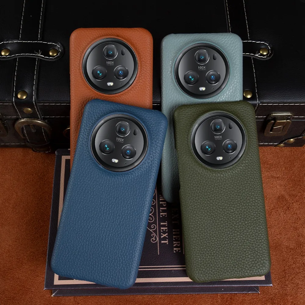 Luxury Genuine Leather Phone Case for Huawei Honor Magic 5 Series