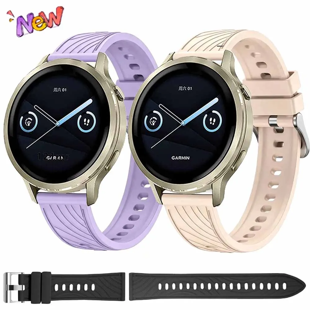 Premium 18mm Adjustable Silicone Sports Wristband - Comfortable and Stylish