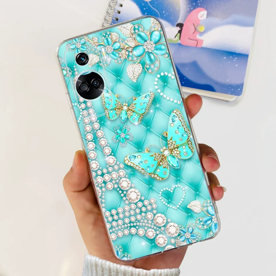 Stylish Pattern Soft Silicone Clear Back Cover