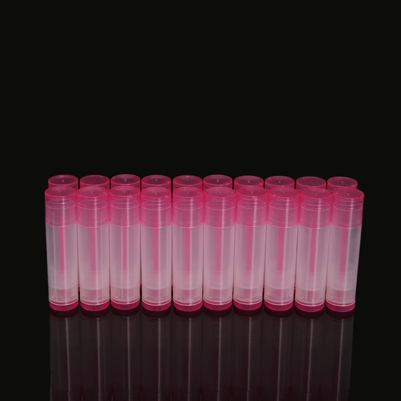 

R9CD 20pcs DIY Empty Colorful Lip Balm Lipstick Cream Tube Bottle Cosmetic Container