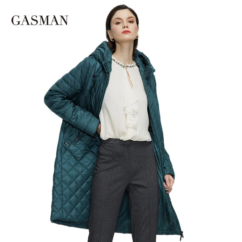 GASMAN2022WomensspringjacketsDesignertrenchlongcasualpuffer