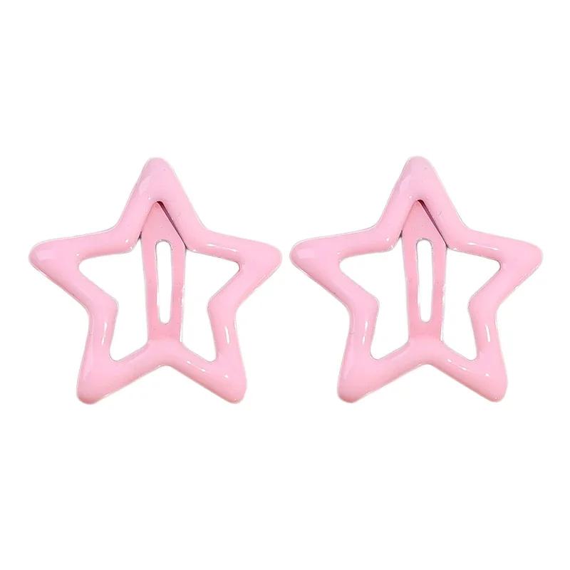 Egirls Rosa Pentagramm-Stern-Haarspange für Frauen, süß, cool, süß, Y2K, 90er-Jahre-Ästhetik, Bobby-Haarnadeln, Trend-Haar-Accessoires, Schmuck