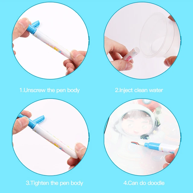 Magical Water Drawing Book Toys Variety of Themes Reusable Coloring Magic Water Drawing Book Early Education Toys for Children 3