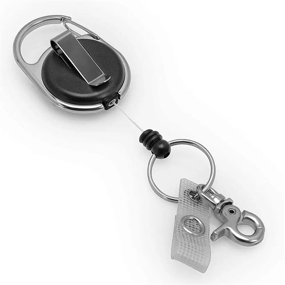 idclip 1PC Metal Retractable Badge Holder Heavy Duty ID Badge Reels with  Key Chain Belt Clip ID / Key Card - AliExpress