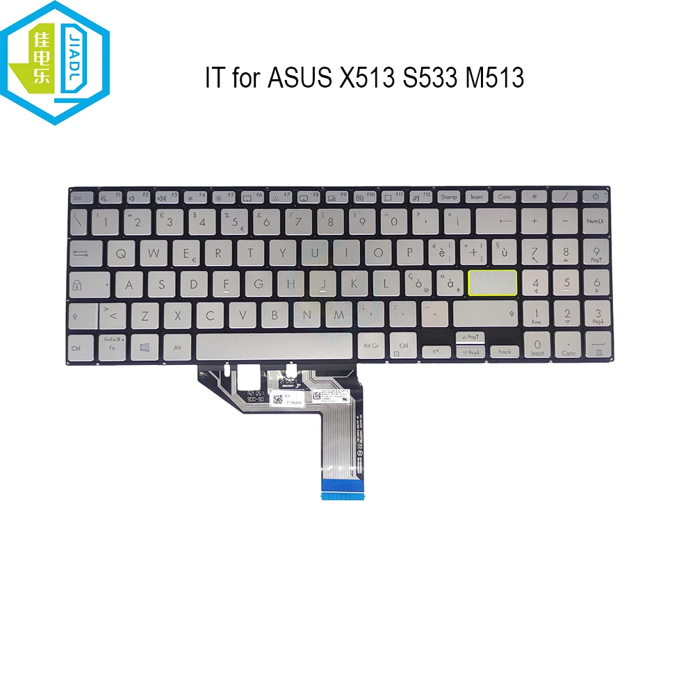 Teclado Backlight Italiano para Asus Vivobook Teclados Euro Laptop Novo Asus S15 S533 X513 M513 M513ua X513ea S533f S533ea it 562bit00