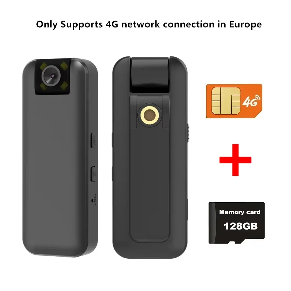 كاميرا صغيرة للجسم 4G LTE 1080P، طاقة منخفضة 1900...