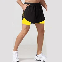 2024 Running Shorts Sportswear 2 in 1 Training Short Pant Summer Double-deck Beach Homme Jogging Clothing Gym Sport Shorts Men 2
