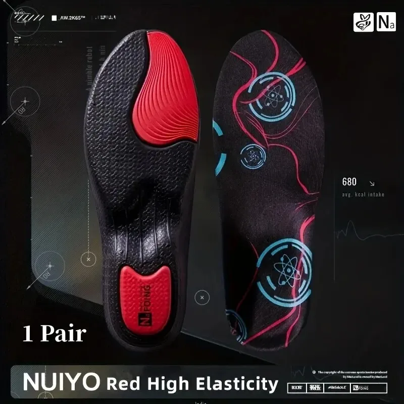 Sport Insoles 1 Pair Premium EVA Orthopedic Insole For Feet Gel Shock Absorption Deodorization Breathable Sole Pad Sport Arch Support Feet Car