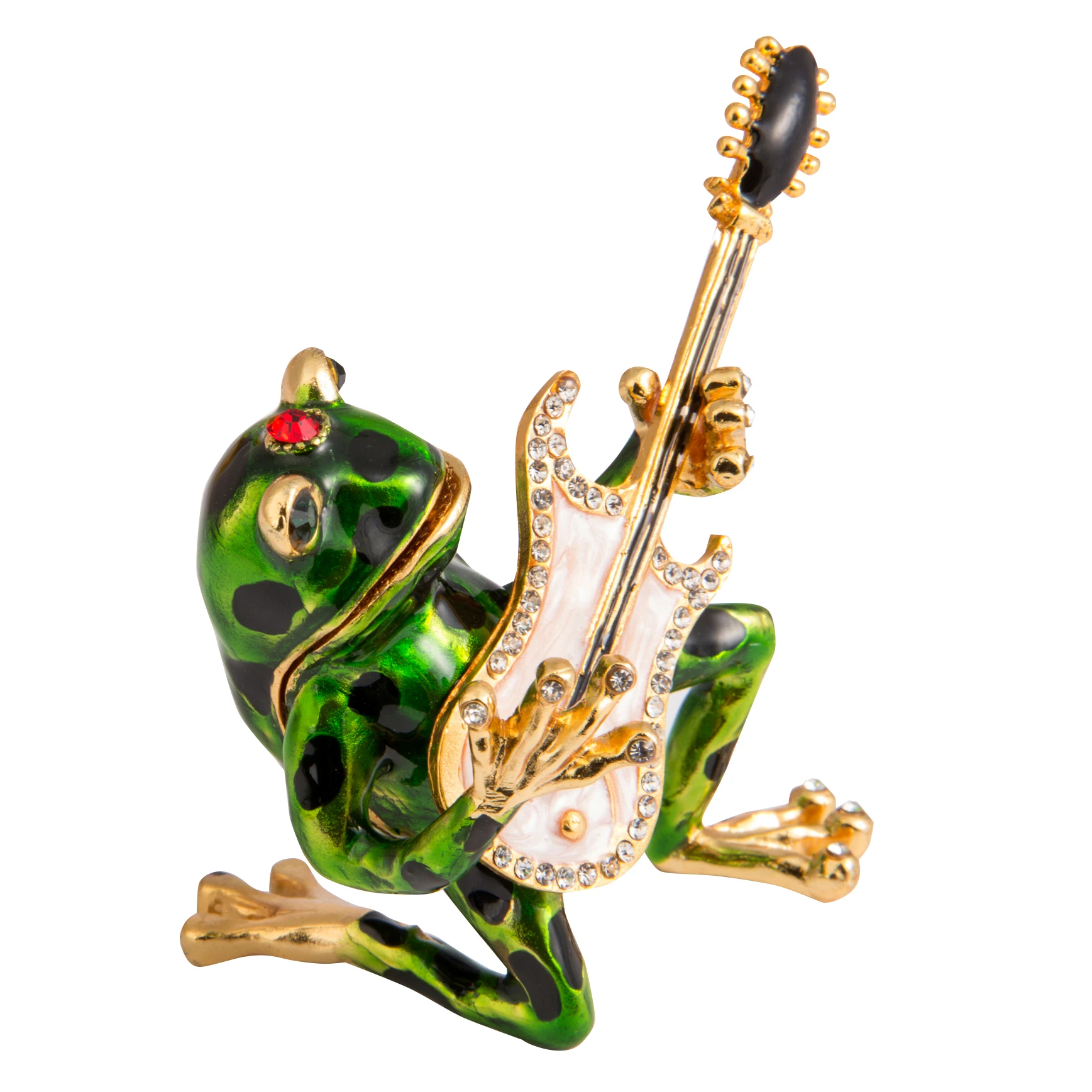 QIFU New Arrive Lovely Frog Plays Guitar for Home Decoration Gift