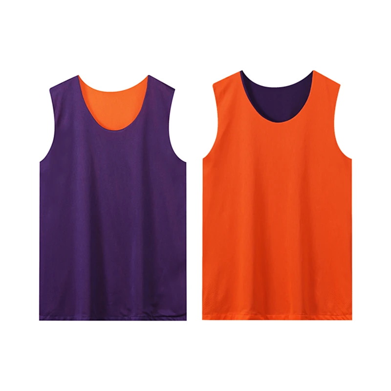 Men Sports Suit Basketball Training Clothes Double-sided Wearable Men Basketball Vest Two-layer Breathable Gym Sport Shirt Men Basketball Tank Tops Training Uniforms