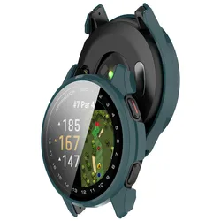 Enhanced PC Case with Tempered Glass Screen Protector - Premium Smart Accessory - Garmin Approach S50 (Green)