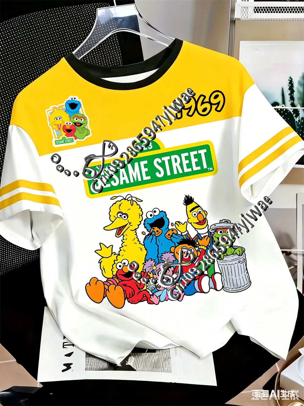2026 Sesamstraße Cartoon Animiertes Trikot 3D-Grafik Bedruckt Kurzarm Jungen Mädchen Lässige Streetwear Herren Damen T-Shirts