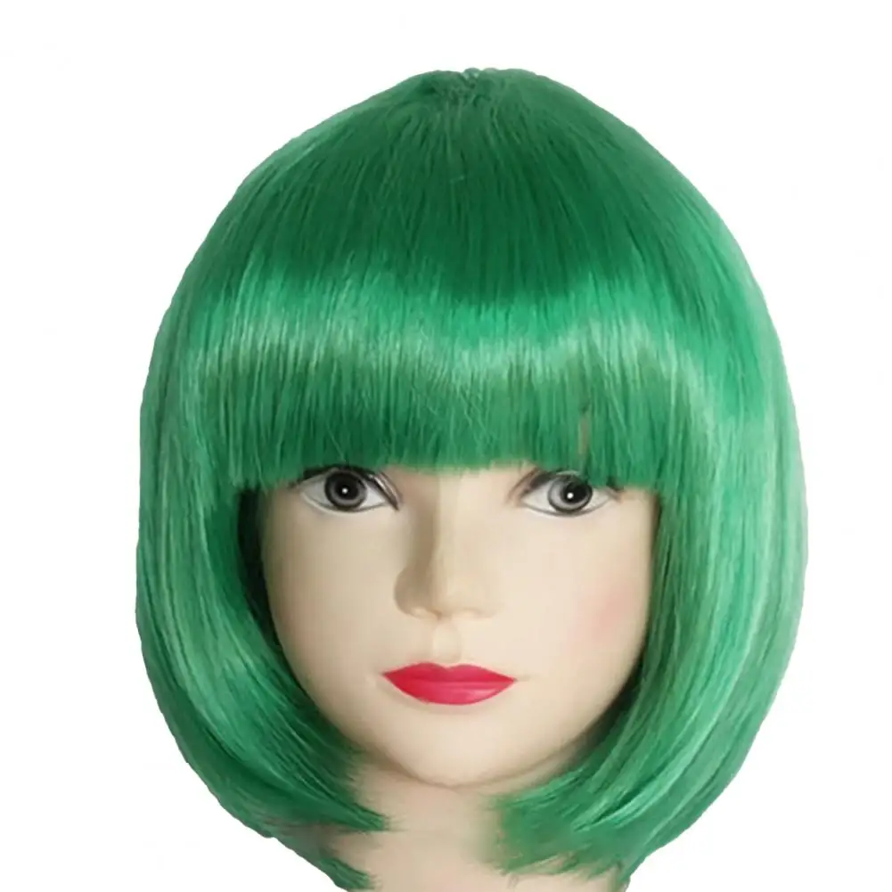 

Bob Wigs For Women Artificial Human Hair Stylish Full Hangs Short Solid Color Faux Hair Wig Hairpiece Cool Toupee Cosplay Wig