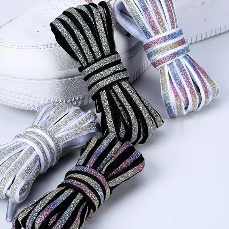 

Full Sky Star Half Round Flat Shoe Lace Sports Shoes Fashion Trendy Shoes Paired with Black and White Color