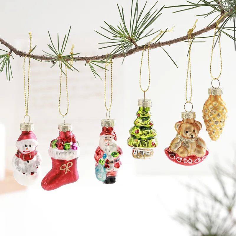 Christmas Decorations Santa Claus Pendant 6Pcs/Set