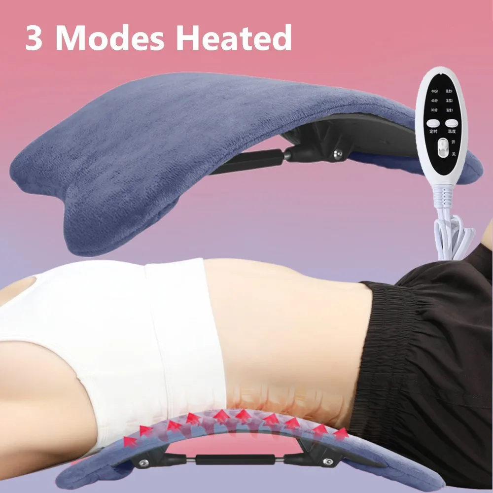 Electric Heated Lumbar Stretcher Adjustable Back Support Waist Lumbar