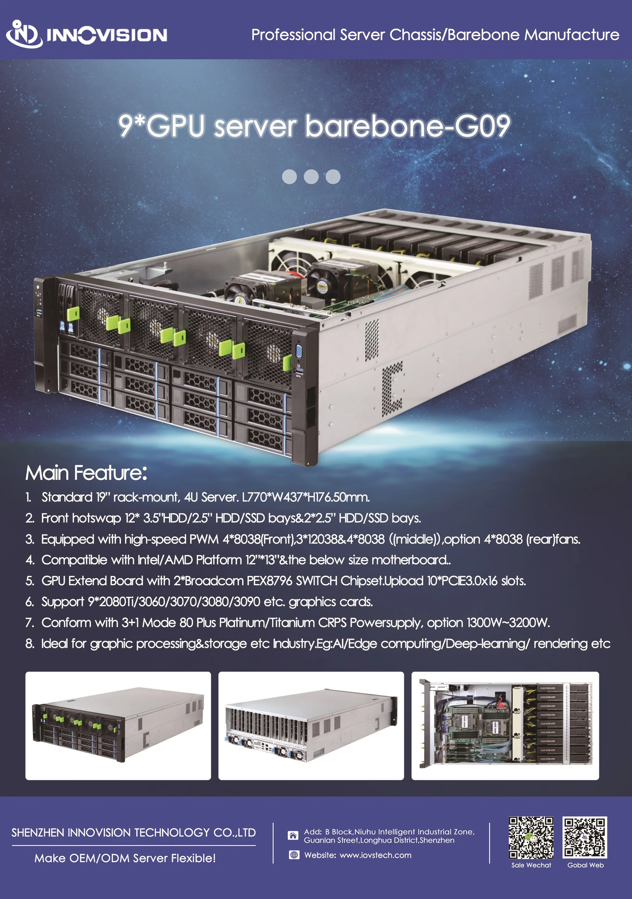 Рисунок 6 - Глубокое обучение 4U 9GPU G09