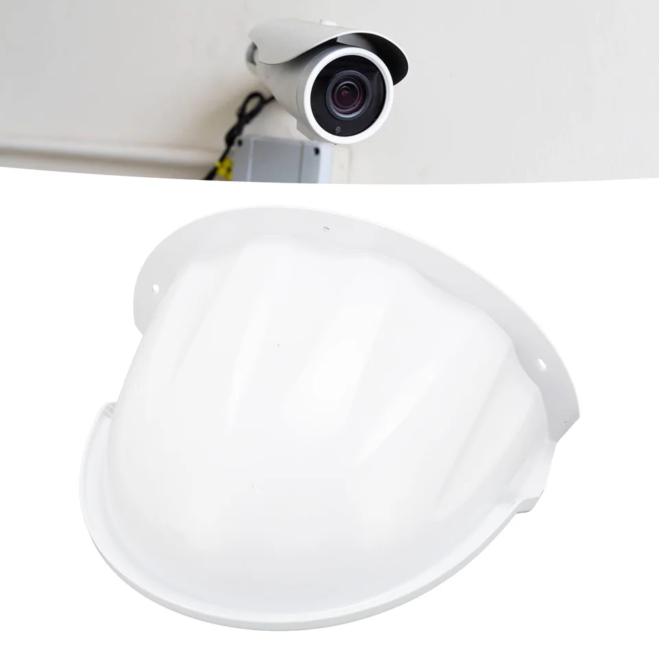 2 Pezzi Copertura Antipioggia Per Telecamera Esterna - Plastica ABS, Bianco, Facile Installazione, Compatibile Con Dome - Foto 2