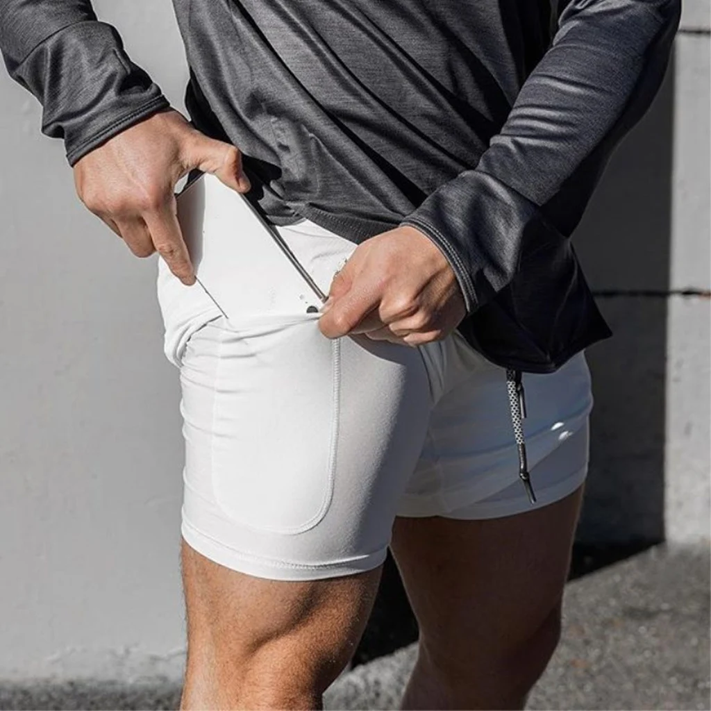 

2022 Sport Shorts Men Sportswear Double-deck Running Shorts 2 In 1 Beach Bottoms Summer Gym Fitness Training Jogging Short Pants