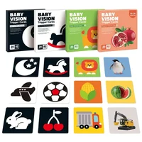 0-36M Newborn Visual Learning Book Baby Vision Stimulation Card Black and White Contrast Card Early Education Toy Montessori Toy 1