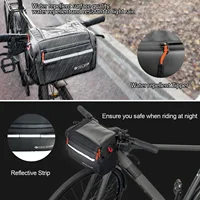 Toptrek 4L sac de guidon de vélo grande capacité isolé stockage de voiture sac de vélo d'hiver garder au chaud panier Pack accessoires de cyclisme 3