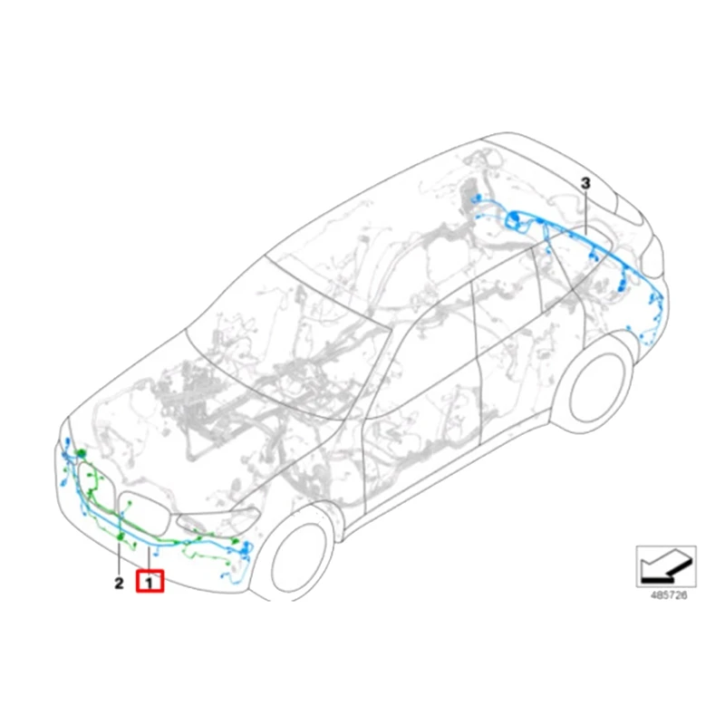 Car PDC Parking Aid Wiring Front Bumper Harness Radar Wire Set 61126991959 For BMW X3 G01 G08 X4 G02 -