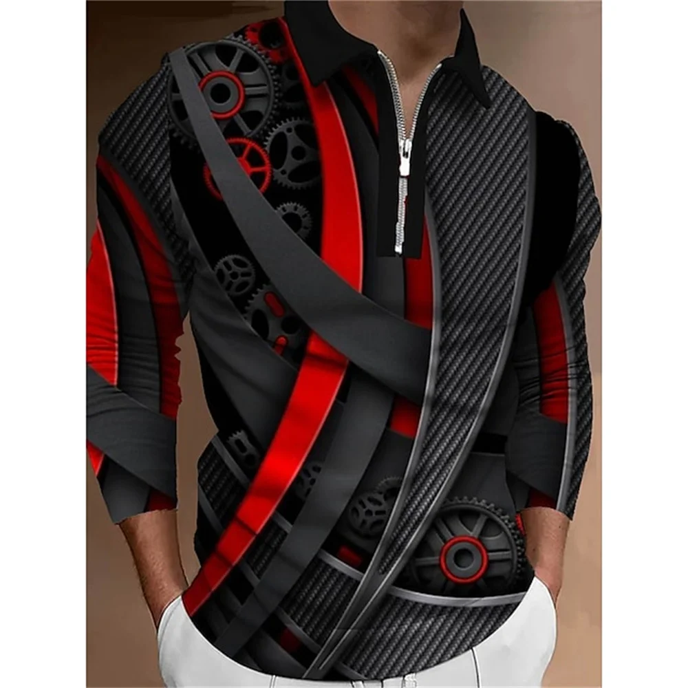 Geometric 3D Pattern Print Men's Polo Shirt Fashions Comfort Lapel Golf Shirts Mens Casual Street Sports Short Sleeve Polo Tee 11 S1d255daafe934862b5494602108ff469g