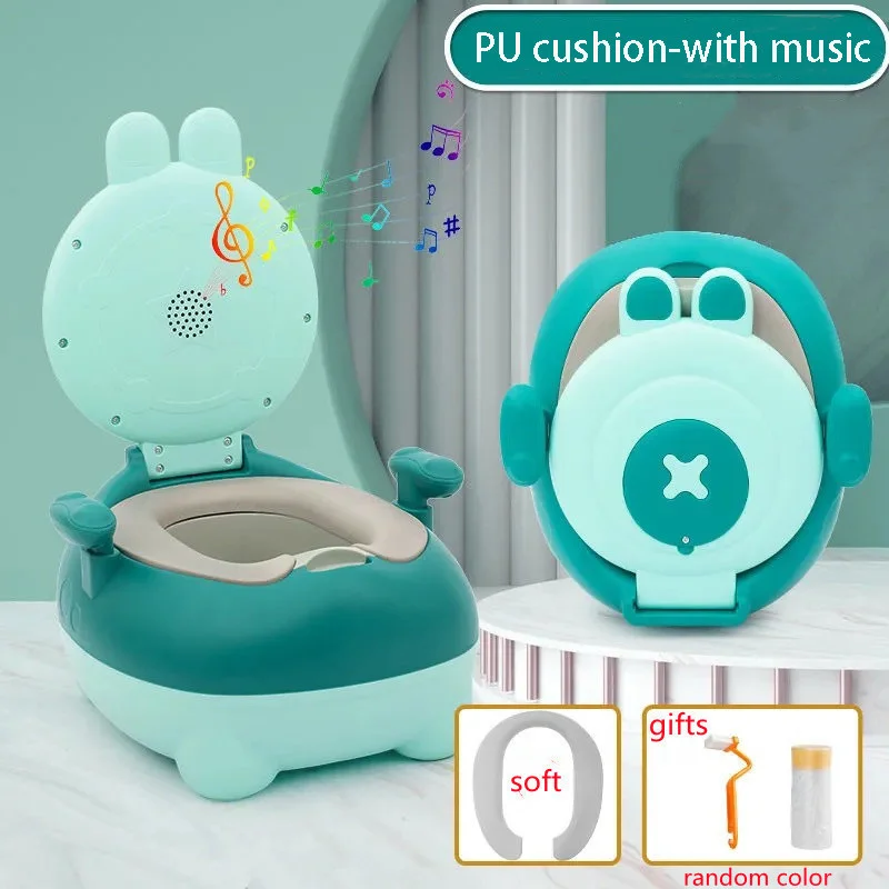 New Children's Potty With Sound Baby Children Travel Toilet Training Seat Portable Bowl Cartoon Boy Girl Pot Music Function Kids 4