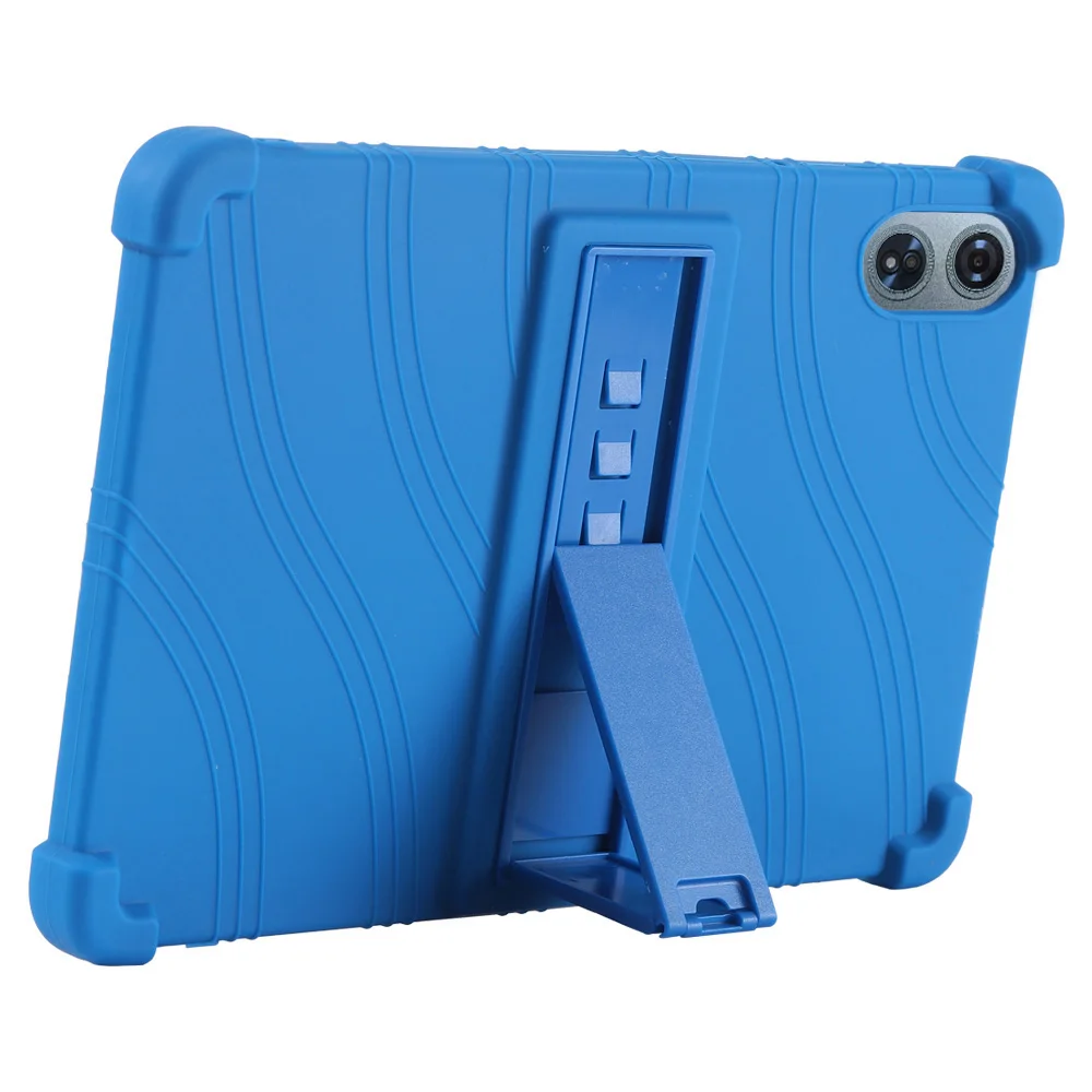 Durable Soft Silicon Kickstand Tablet Case with Rear Support - Shockproof and Portable 11 Inch Cover