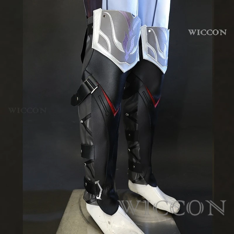 Wriothesley Cosplay Cosutme gra Genshin wpływ Wriothesley kostium noc mrożący krew w żyłach wycie Cosplay i peruka do Cosplay wysokiej jakości