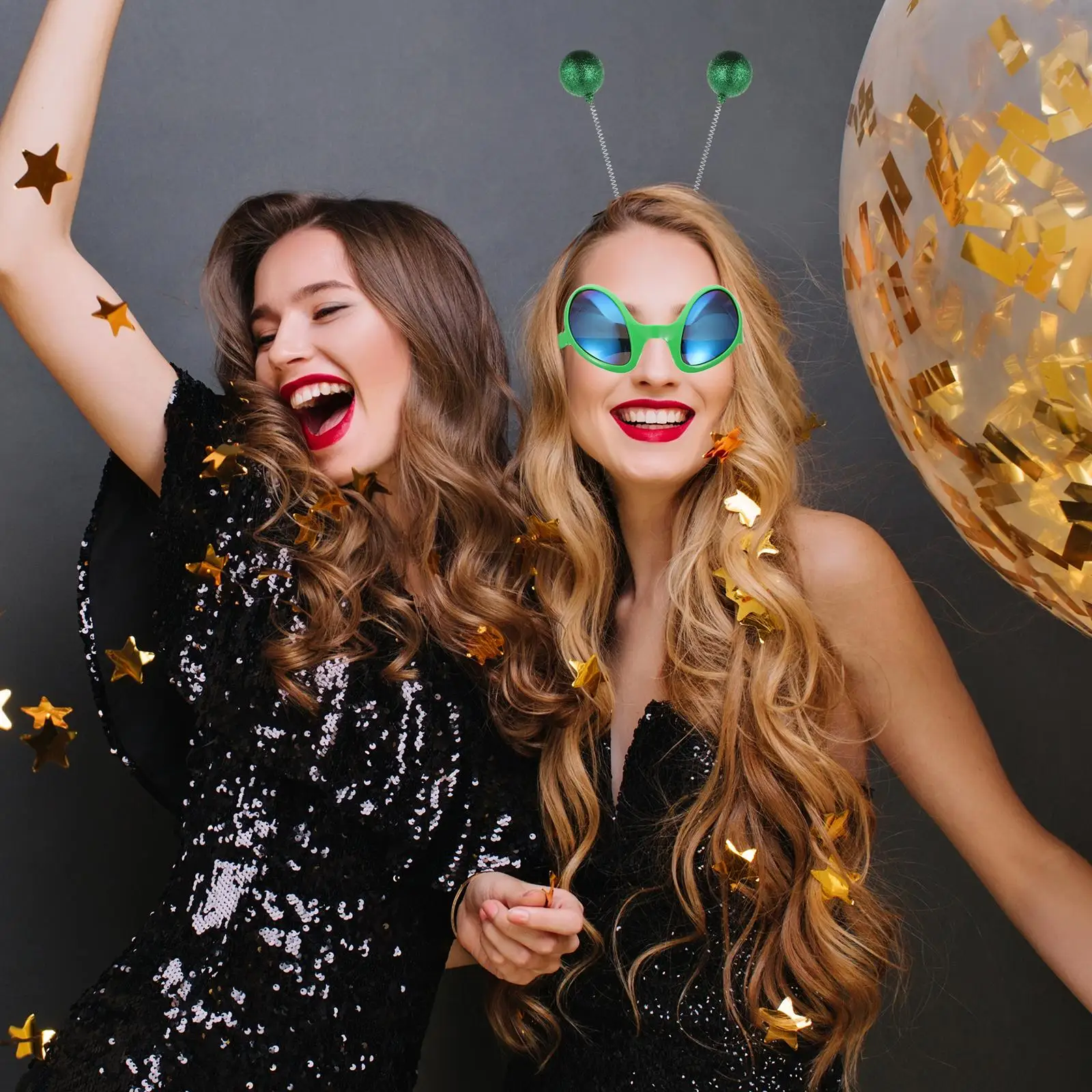 Men Alien Glasses Trendy Christmas Decor Fashion Headband The Dish Decorative Headdress Man Headbands