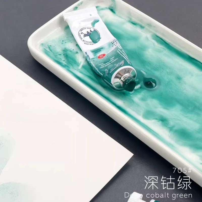 705 딥 코발트 그린 침전물/색소/고체/튜브형 포장/수채화 물감/1ml/2ml 분할/3.2ml 전체/10ml 튜브형
