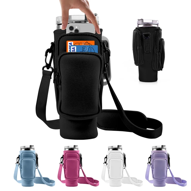 1pc Crossbody Bag Insulated Water Bottle Cover Sleeve for Stanley Cup Anti-fall 30oz/40oz Tumbler Protective Carrier Pouch Strap 5