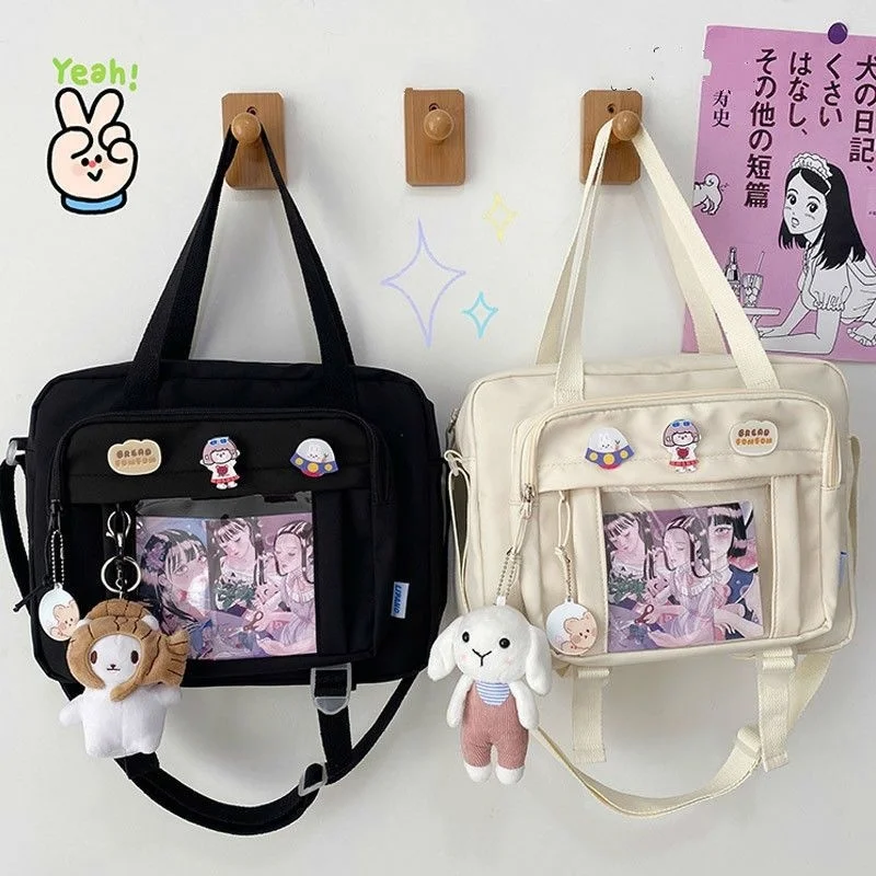 

Simple Versatility Girl Student Messenger Bag Women's College Style Large Capacity High School JK Handbags Shoulder Crossbody
