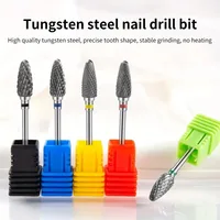 Tungsten Carbide Flame Nail Drill Bits Cuticle Nail File And Removal Gel Acrylic Nail Art Tools For Nail Machine Manicure 1