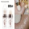 Multi-Tone Fairy Glow: Iridescent Highlighter Wand for Face & Body – Blue, Purple, White Bronzing Shimmer 3