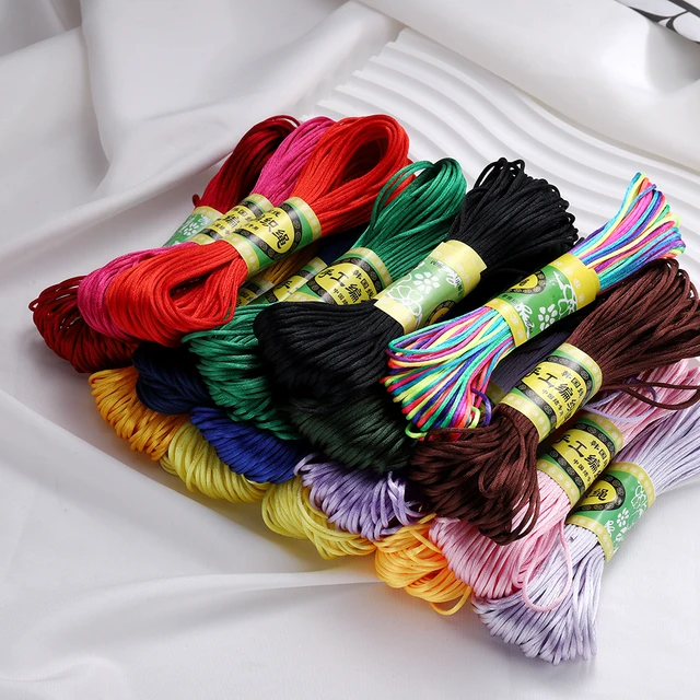 20meters/Lot 1.5mm Chinese Knot Line Cord Silk Satin Cord Nylon